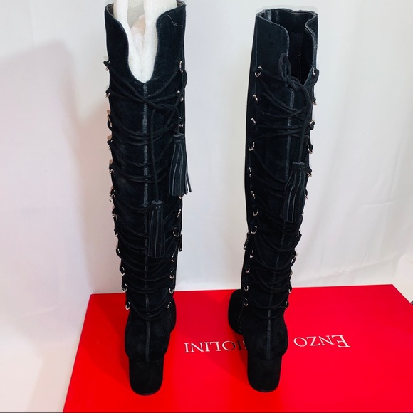 NWT Enzo Angiolini Black Suede Boots - Picture 7 of 7